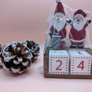 Calendário Contagem Regressiva Pai Natal Em Madeira
