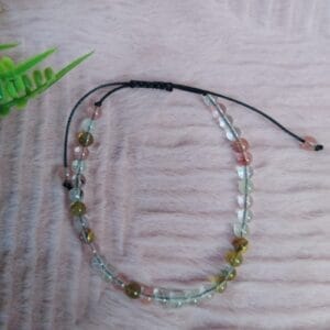 Pulseira Quartzo Cereja Ajustável 4mm