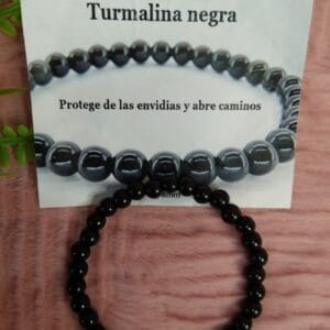 Pulseira Turmalina Negra 6-8mm
