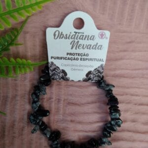 Pulseira Chips Obsidiana Nevada