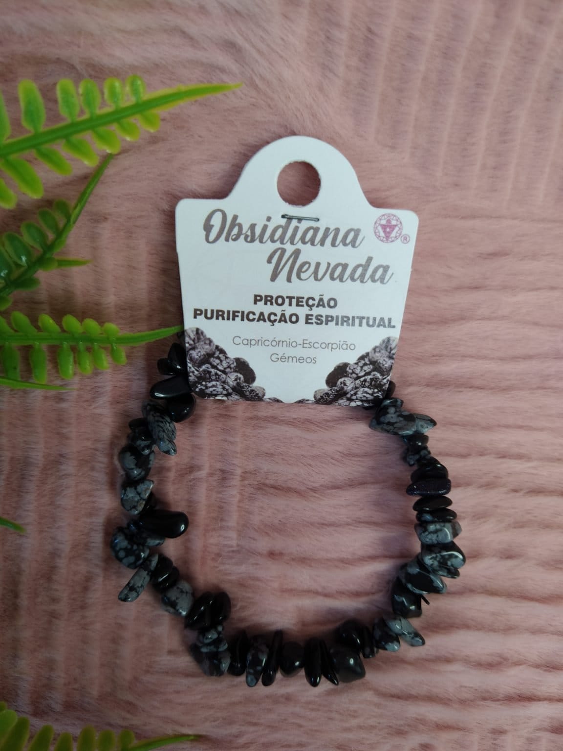 Pulseira Chips Obsidiana Nevada