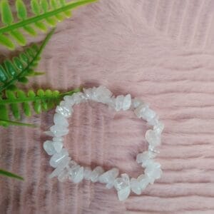 Pulseira Chips Quartzo Rosa