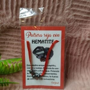 Pulseira Vermelha com Hematite