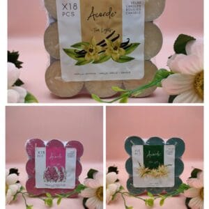 Pack de Velas Aromáticas Tea Lights Acorde - 18 unidades