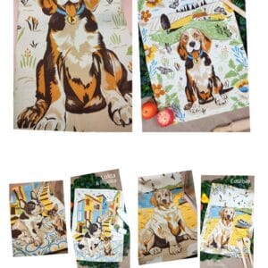 Pano De Loiça Sarja Coleção Cães 50x70 cm