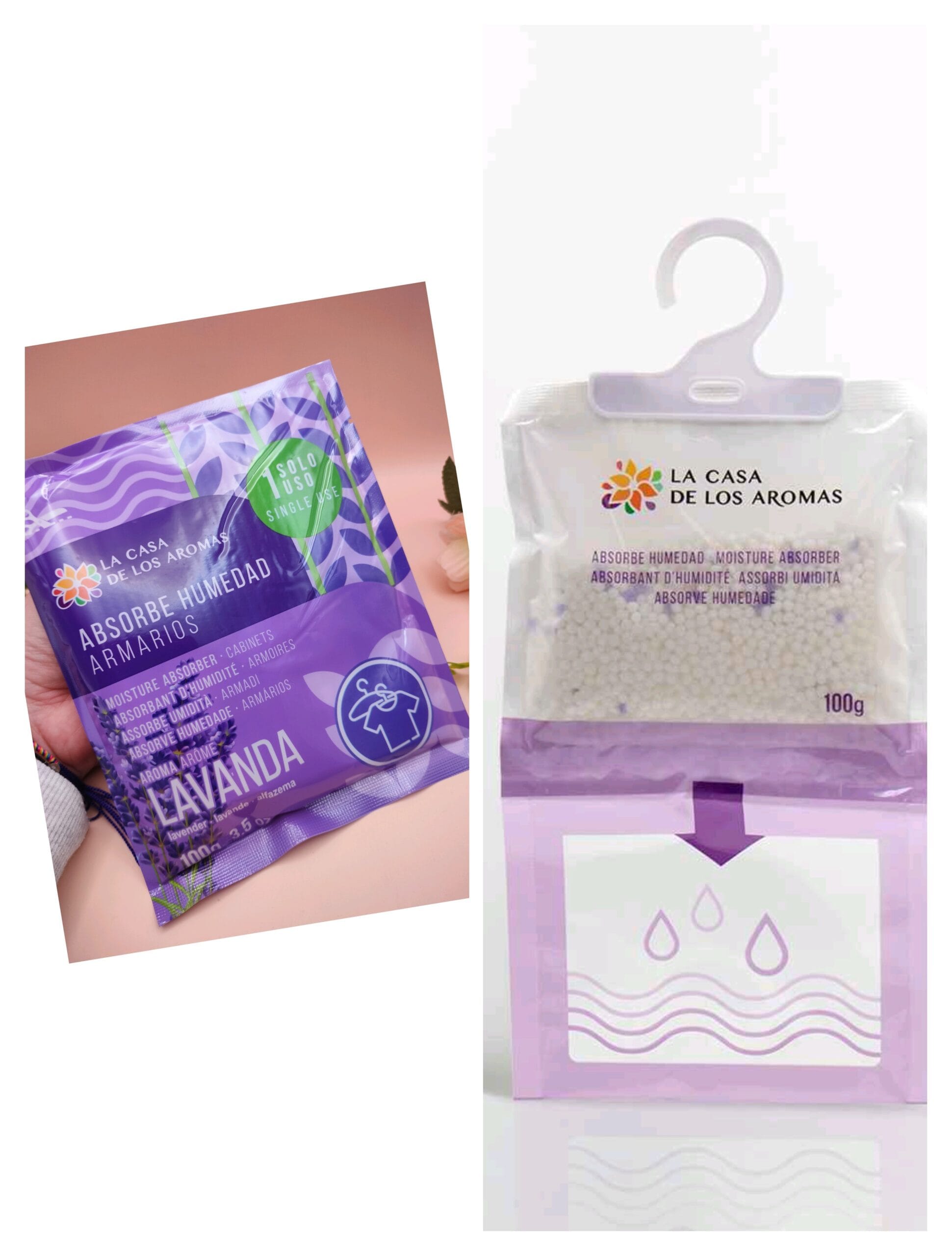 Absorve Umidade Cabide Lavanda La Casa de Los Aromas
