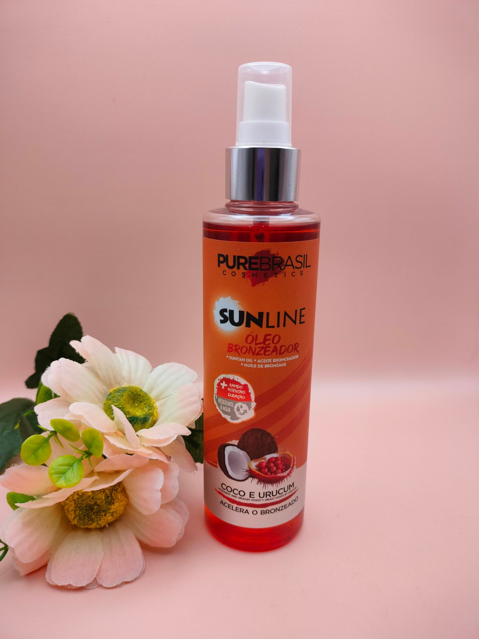 Óleo Bronzeador de Coco e Sementes de Urucum Sunline 200ml – Pure Brasil