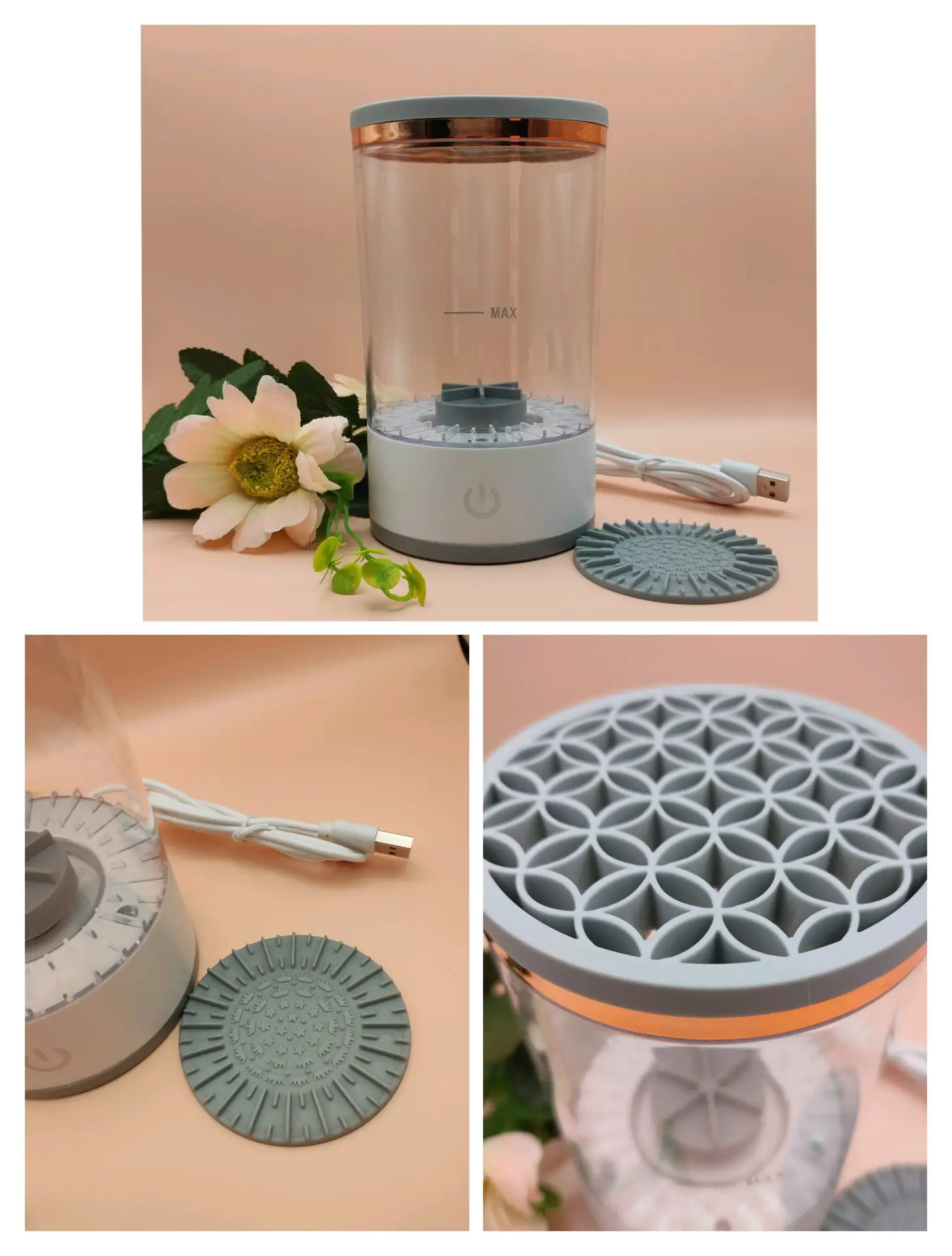 Limpa Pincéis de Maquilhagem Elétrico USB