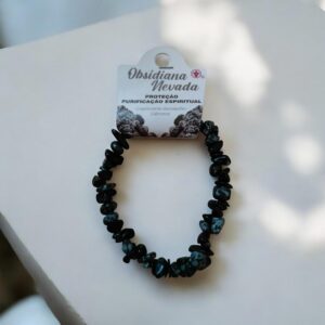 Pulseira Chips Obsidiana Nevada