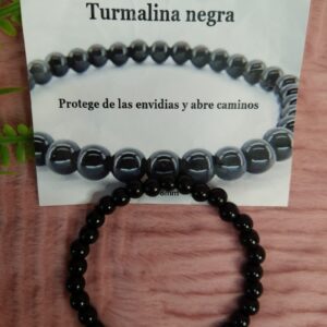 Pulseira Turmalina Negra 6-8mm