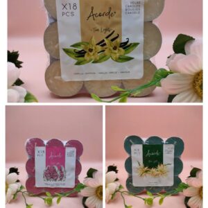 Pack de Velas Aromáticas Tea Lights Acorde - 18 unidades