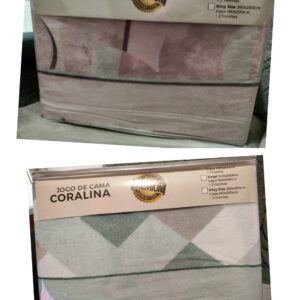 Jogo de Cama em Coralina Casal – Qualidade Premium160x200 cm