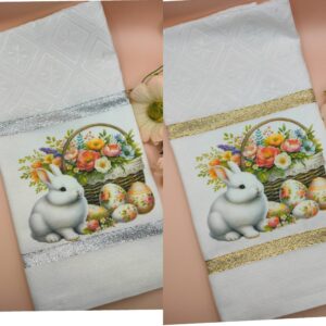 Pano Favo Estampagem Digital 50x70 Cm - Coelho