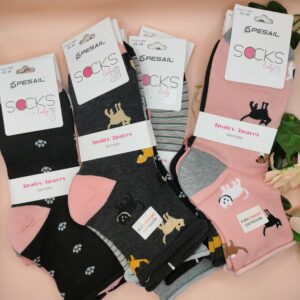 Pack 3 Pares de Meias de Senhora Sem Punho de Elástico Pesail 35-40