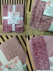 Colcha Cama de Casal Tonia Rosa – Suprema Luxury 250×250 cm