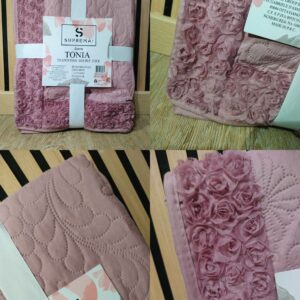 Colcha Cama de Casal Tonia Rosa – Suprema Luxury 250x250 cm
