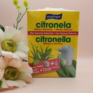 Difusor Elétrico de Citronela Amahogar – 1 Difusor + 1 Recarga